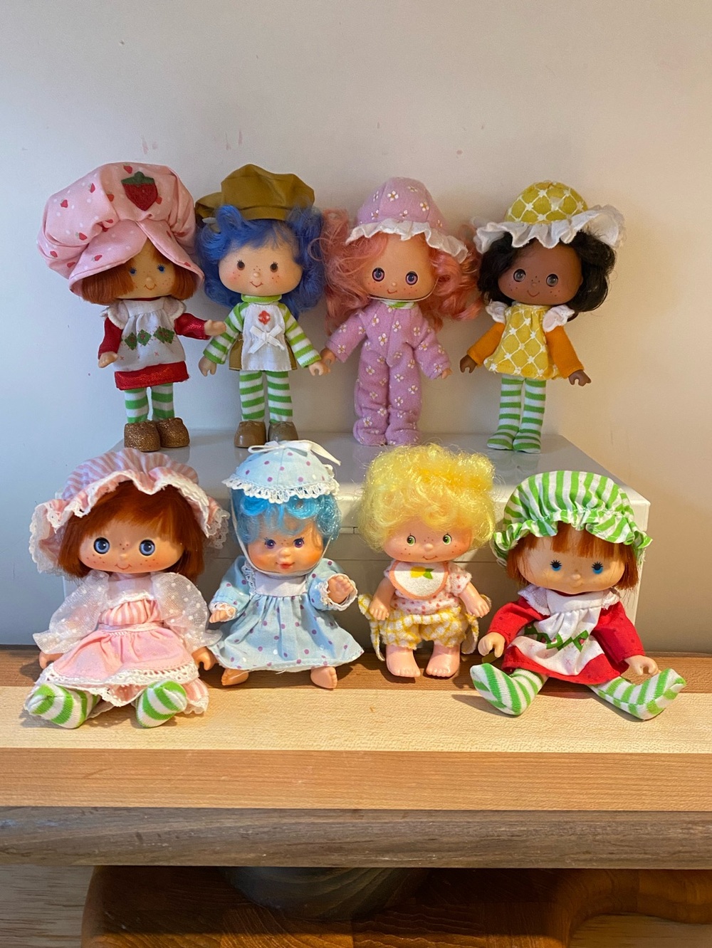 Vintage 1980s Kenner Strawberry Shortcake 8-Doll Lot (Friends & Babies)